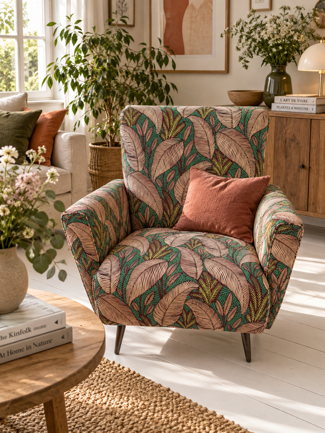 Botanical armchair, customised by GdBO
